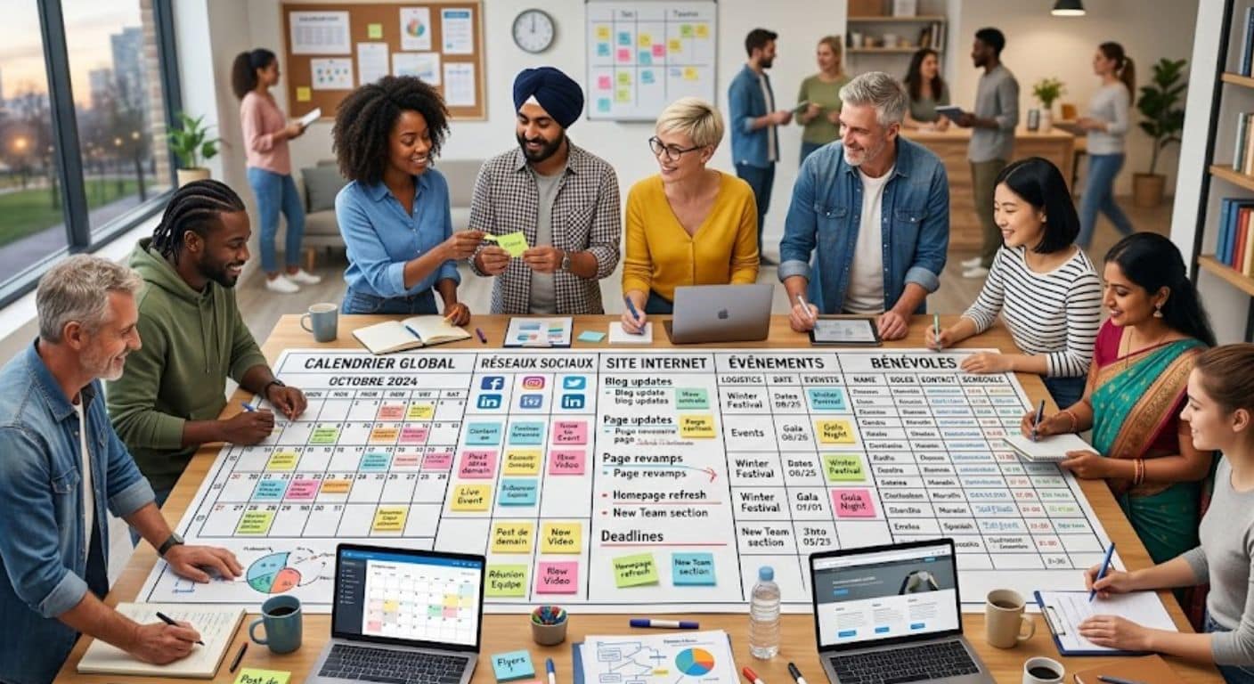 Organisation des actions de communication d'une association