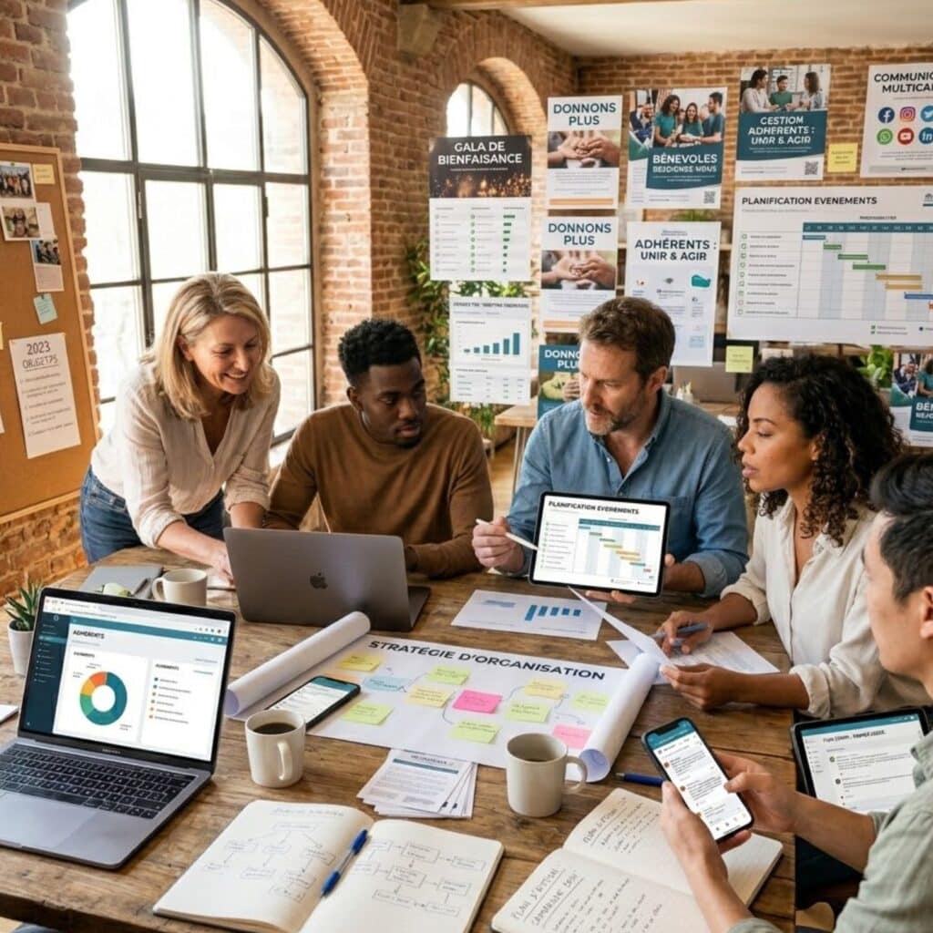 Responsables associatifs utilisant des outils numériques pour gérer leur association