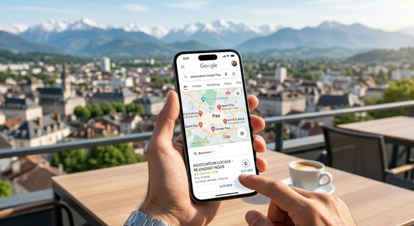 Association locale cherchant à améliorer sa visibilité sur Google à Pau