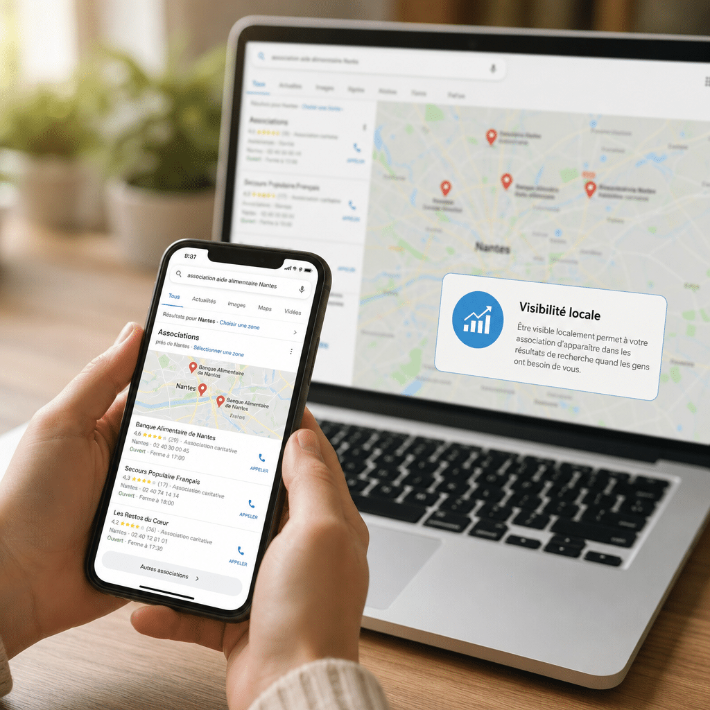 Visibilité locale d'une association sur Google à Pau